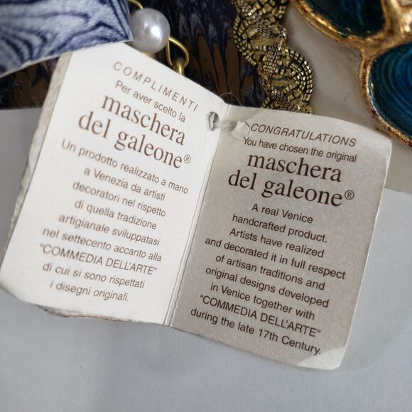 Fabris Venezia Small Jester Mask, with Tag, Made in Italy - Picture 5 of 8